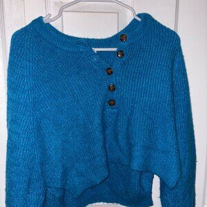 Blue cropped sweater
